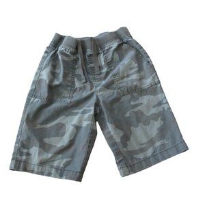 Faded Glory Pull On Bermuda Shorts Youth Boys Medium 8‎ Green Camouflage Elastic